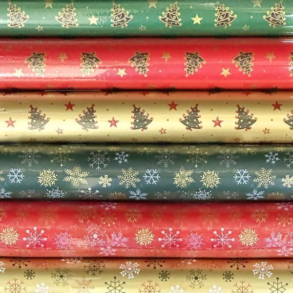 크리스마스 트리 눈 종이 롤 포장지 대용량 53cm x 15M