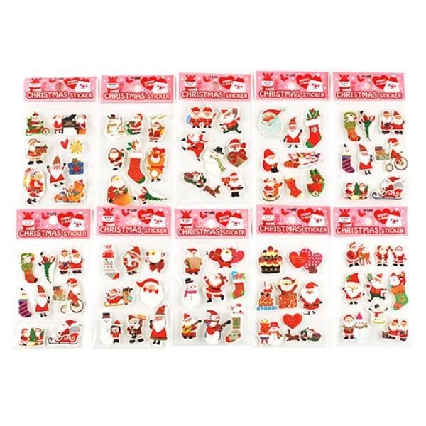 127B] 500 크리스마스 스티커 10종 (20개세트)