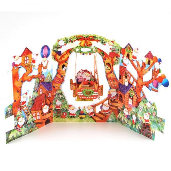 D13] 3000 크리스마스 그네 입체 카드 (10개세트)