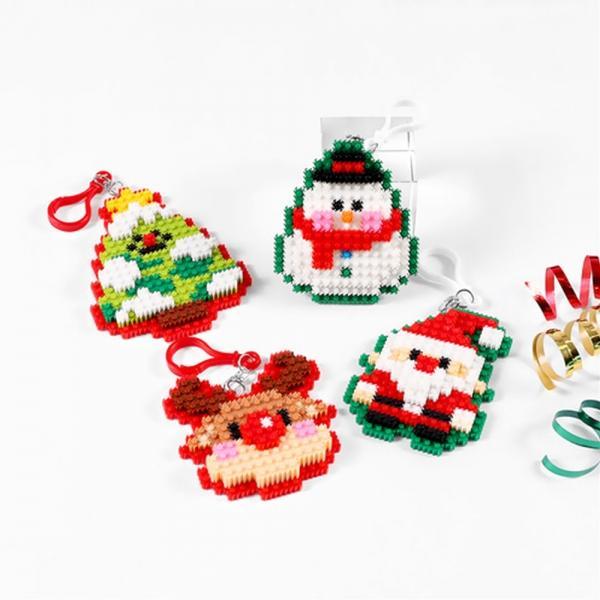 (CL) 디폼 블럭 6mm 반입체 크리스마스 키링