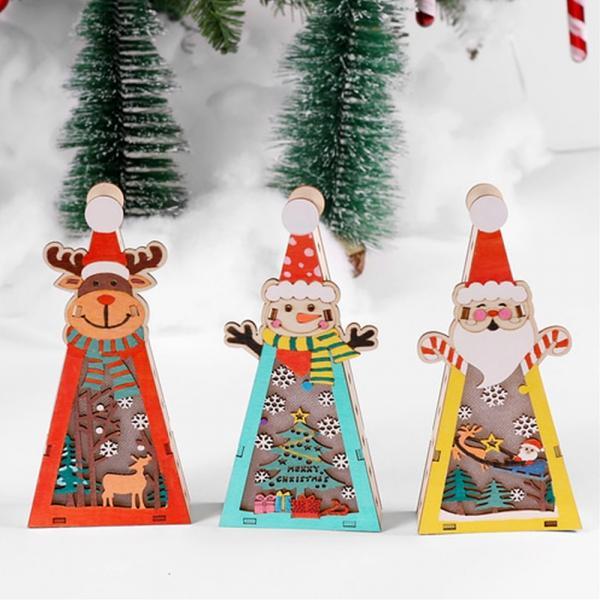 (CL) 크리스마스 삼각 팬시우드 무드등