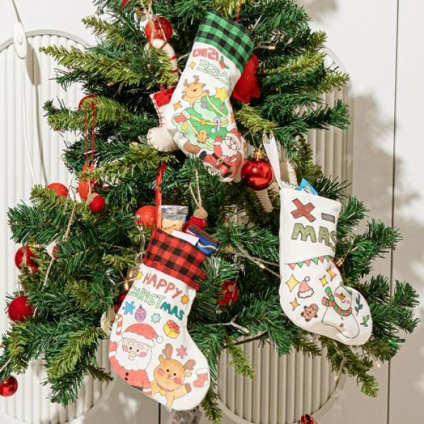 크리스마스 패브릭 양말