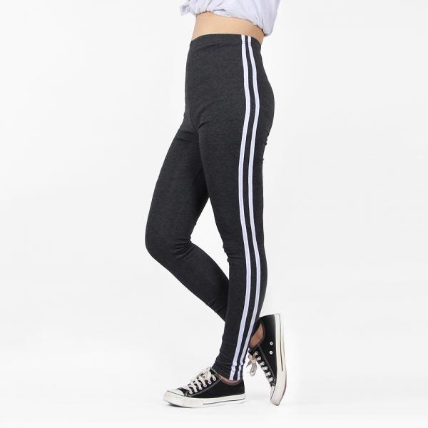 라인 2줄 겨울 트레이닝 레깅스(다크그레이)