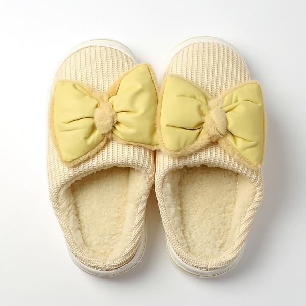 큐티 리본 겨울 보온 털슬리퍼(245-250mm)