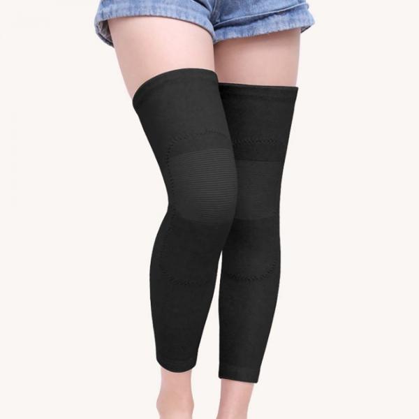 히트업 겨울 롱 무릎 보온 보호대 XXL (블랙)