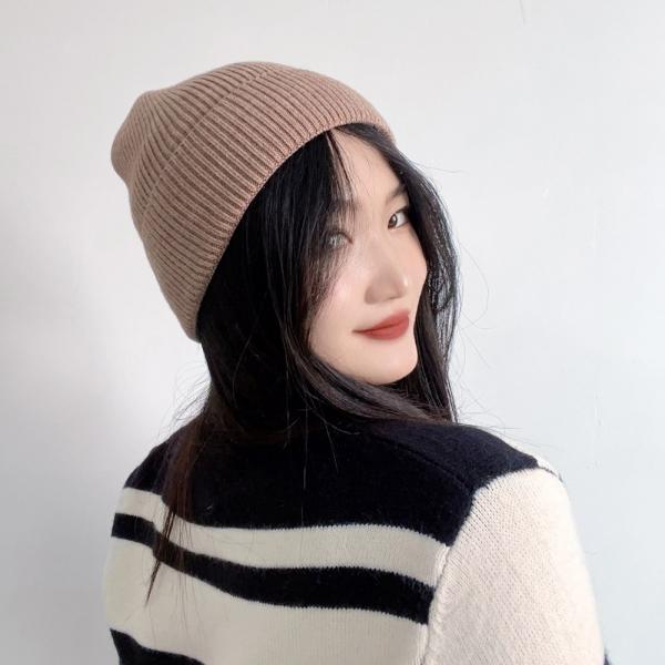 플레이즈 겨울 니트 비니(브라운)