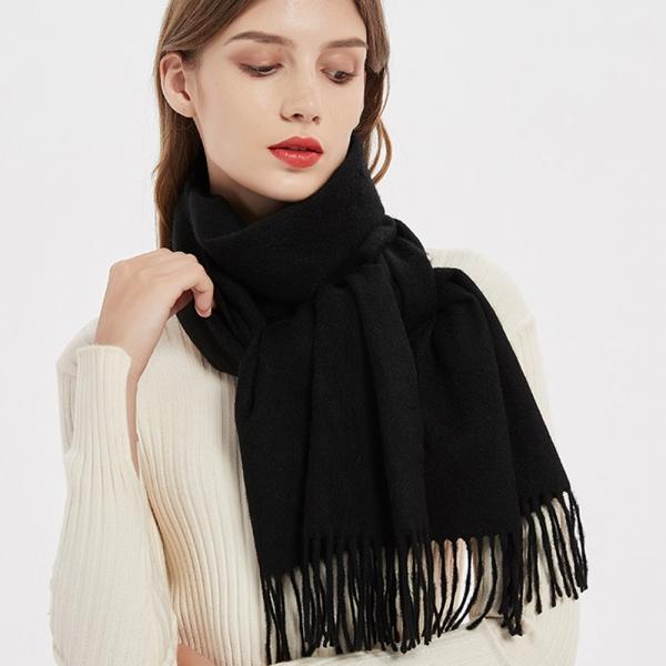 벨리 무지 겨울 머플러(블랙)