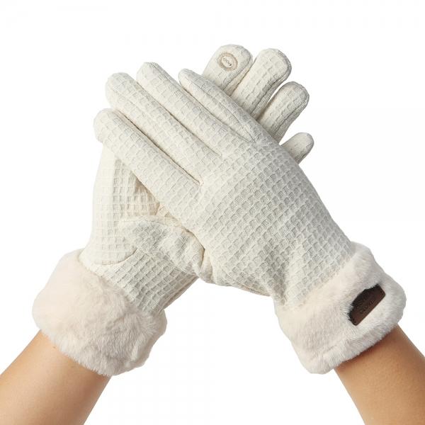 러브퍼밍 여성용 겨울 터치 장갑(화이트)