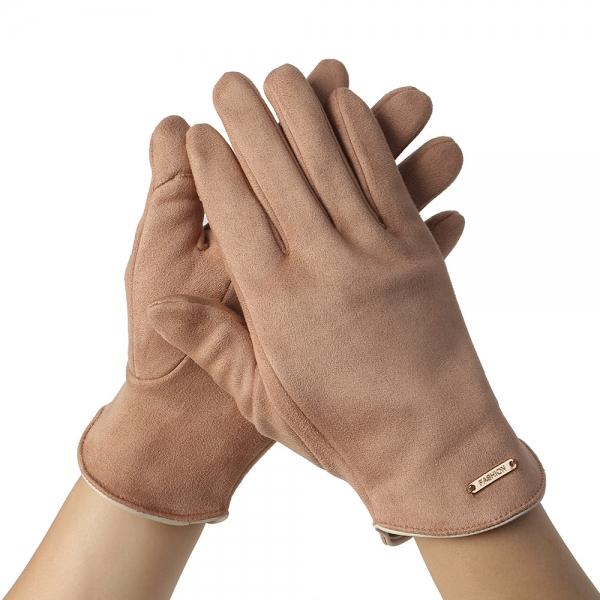 시크모어 남성 겨울 스웨이드 핑거홀 장갑 로지브라운