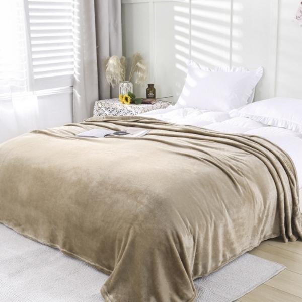 몽글몽글 극세사 겨울 이불담요 150x200cm (브라운)