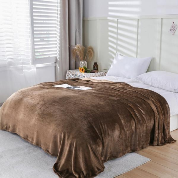 몽글몽글 극세사 겨울 이불담요 150x200cm 초코브라운