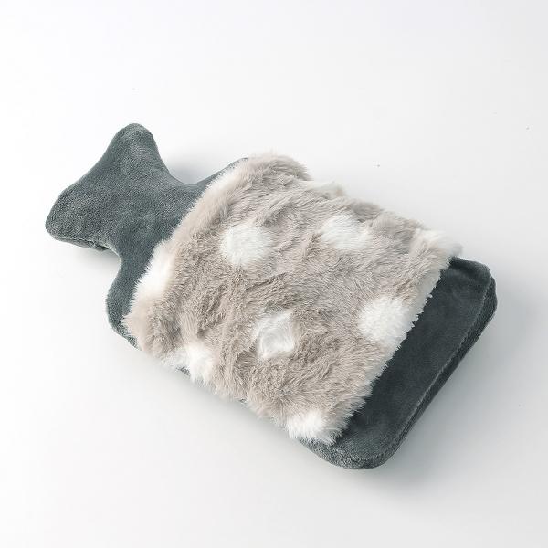 보들보들 땡땡이 보온 물주머니 1.7L (그레이)