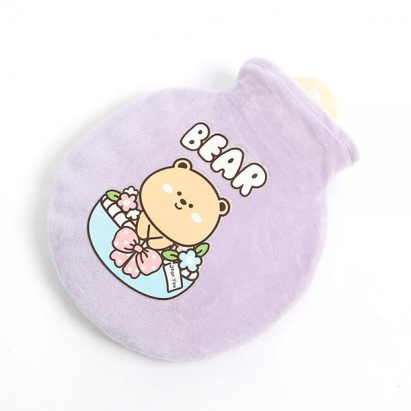 애니멀 원형 보온 물주머니 240ml (곰)