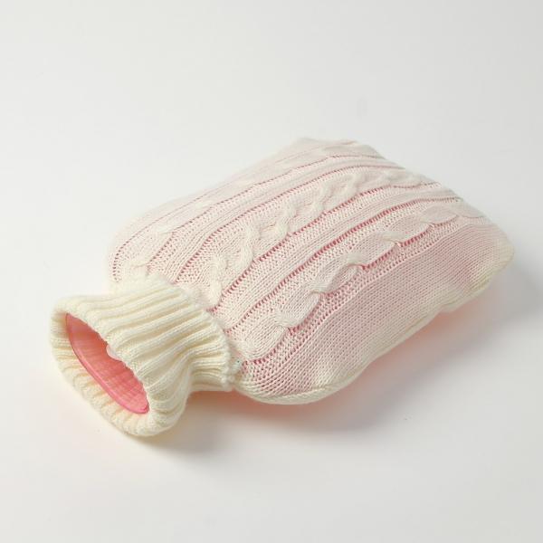 터틀넥 니트 보온 물주머니 온수팩 1.7L (화이트)