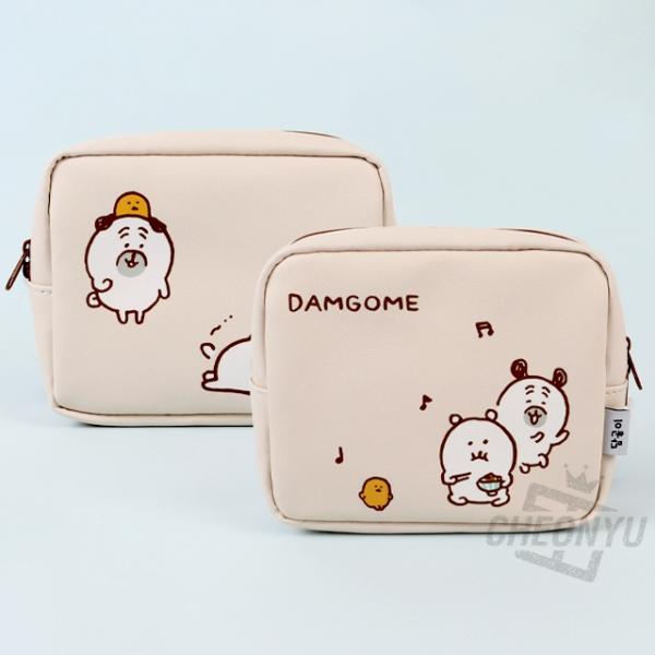 담곰이 베이지 사각 파우치