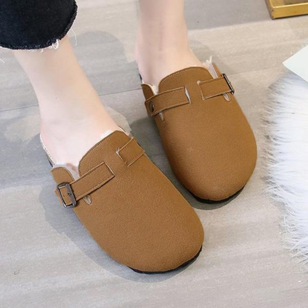 [CC919] BOSTON / 겨울 버클 털슬리퍼