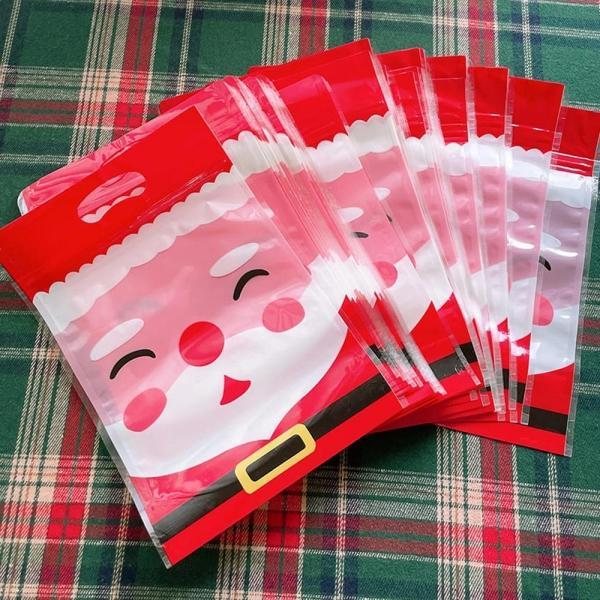 크리스마스 지퍼백 50p 손잡이형 구디백