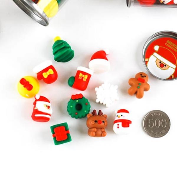 136D] 6000 크리스마스 팬시피아 미니 지우개 캔통 (4개세트)