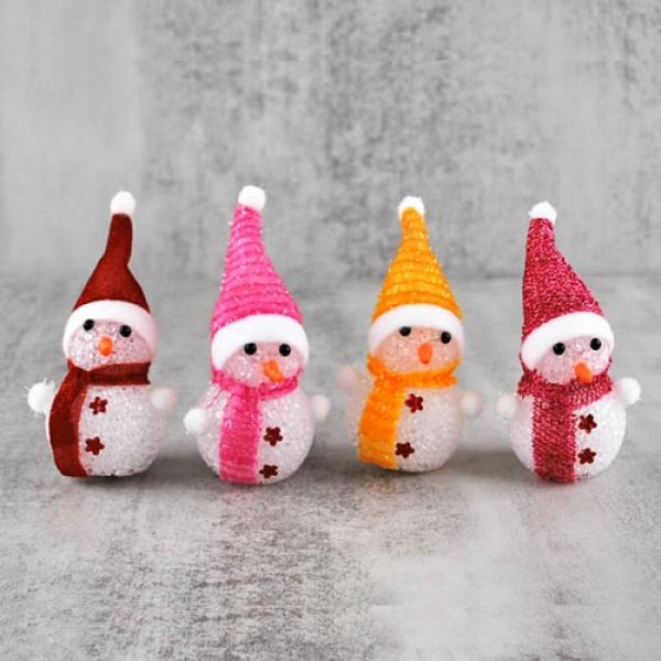 134A] 2000 크리스마스 알록달록 모자 눈사람 LED 램프2 (10개세트)