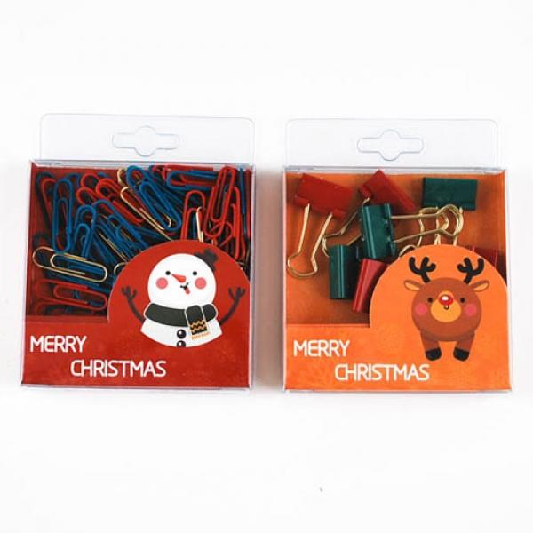 136B] 4000 크리스마스 팬시피아 사무용 클립 세트 (10개세트)