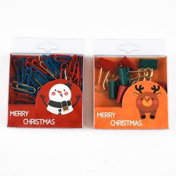 136B] 4000 크리스마스 팬시피아 사무용 클립 세트 (10개세트)