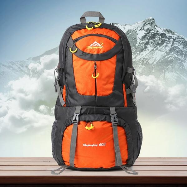 익스페디션 방수 대형 등산가방 60L 오렌지