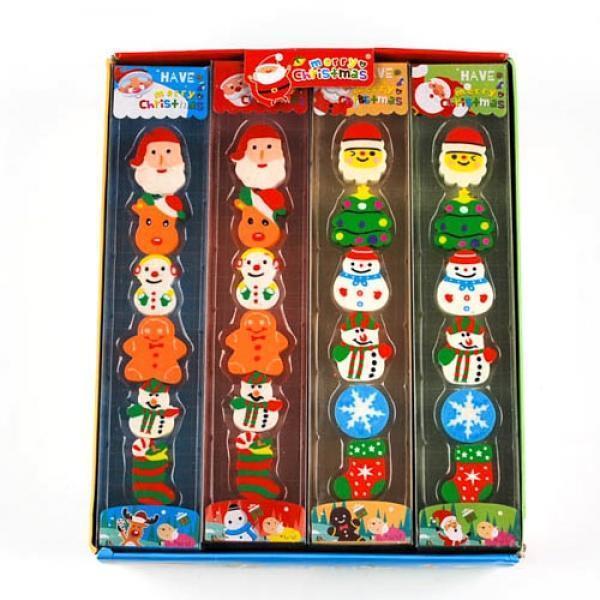 125A,125B] 2000 크리스마스 팬시피아 줄줄이 지우개 세트 (12개세트)