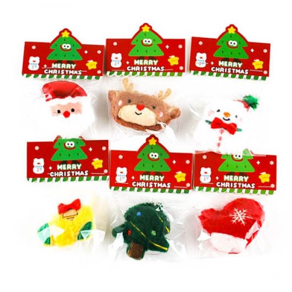 133A] 1500 크리스마스 팬시피아 뽀송 브로치 (12개세트)