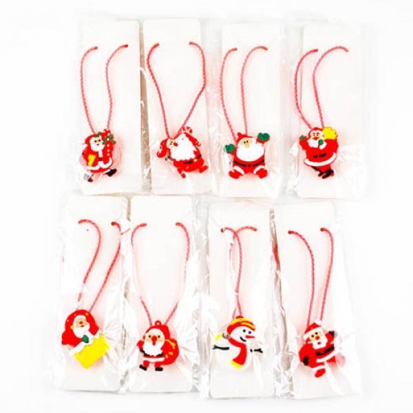 133D,E11] 1000 크리스마스 퍼줌 LED 불빛 산타 파티 목걸이 (12개세트)