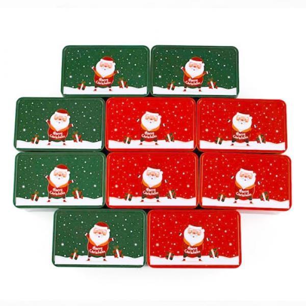 126A,E11,D08] 2000 크리스마스 퍼줌 쌍둥이 산타 틴케이스 (10개세트)
