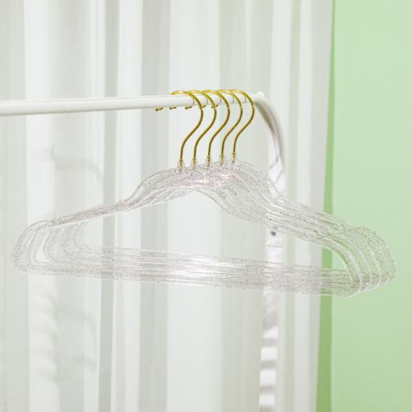 리빙룸 라운드 상의 옷걸이 10p (레드 펄 골드고리)