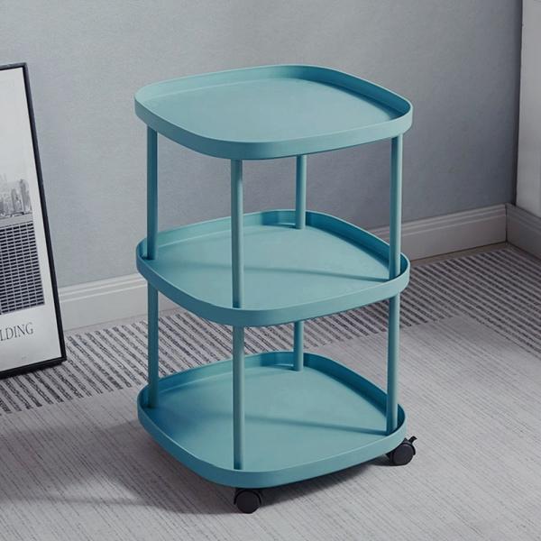 홈앤리빙 사각 3단 이동식 선반(스카이) 소품선반