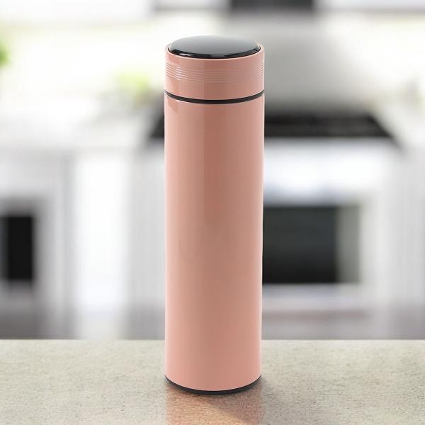 스마트 LED 온도표시 보온병 500ml (유광핑크)