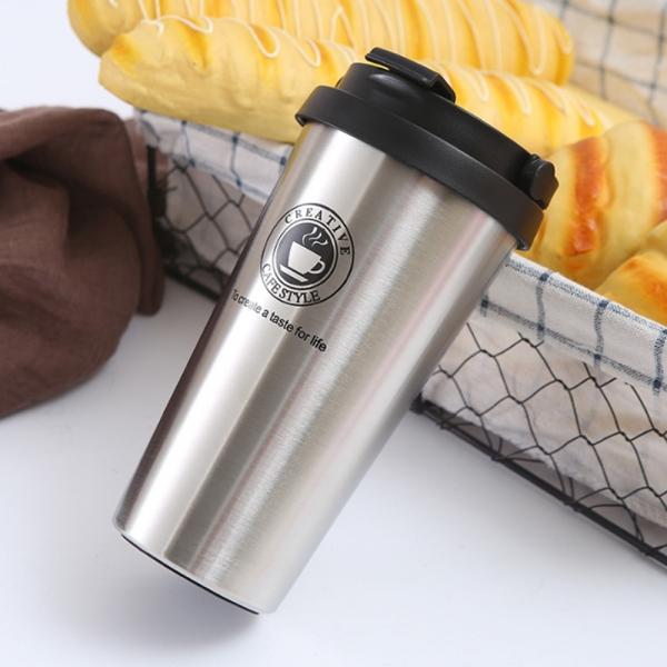 홈카페 보온보냉 텀블러 보온텀블러 450ml (실버)