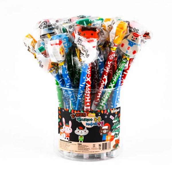 134B] 500 크리스마스 팬시피아 동물 지우개 연필 (36개세트)