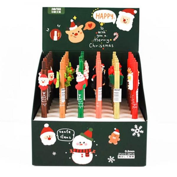 130D] 2000 팬시피아 해피 크리스마스 딸깍 중성펜 (36개세트)