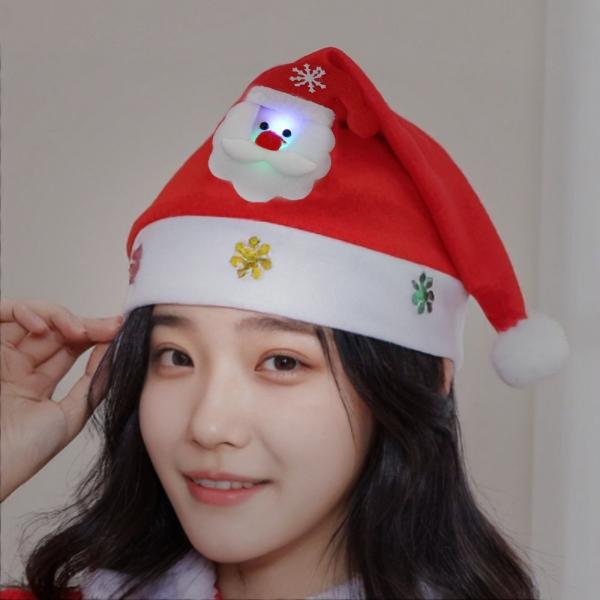 반짝반짝 LED 크리스마스모자 산타