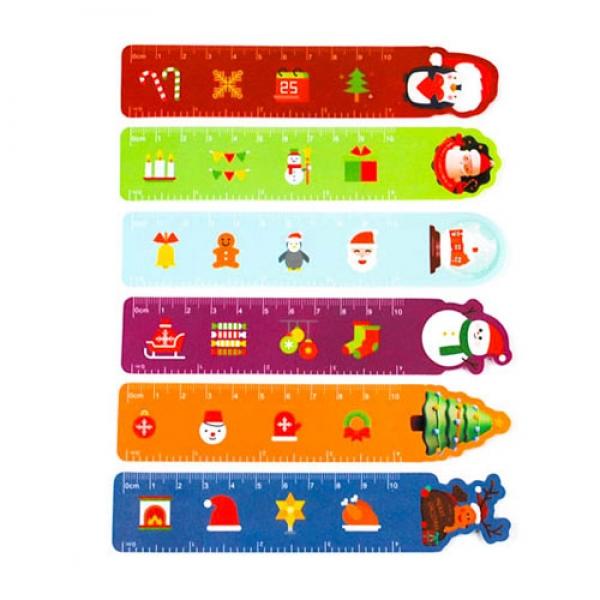 136A] 500 크리스마스 팬시피아 캐릭터 자 (12개세트)