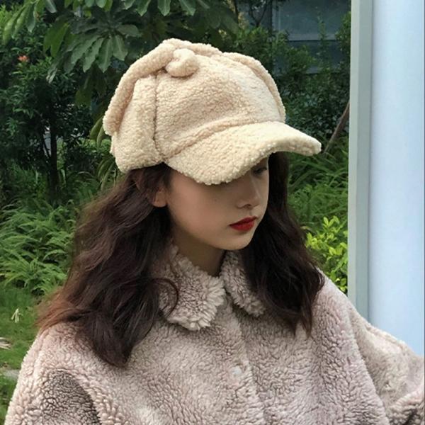 여자 뽀글이 양털 귀달이모자 트루퍼햇 털모자