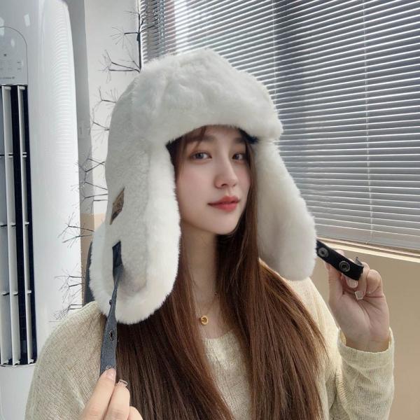 뽀글뽀글 귀달이 군밤모자 겨울 방한모자(아이보리)