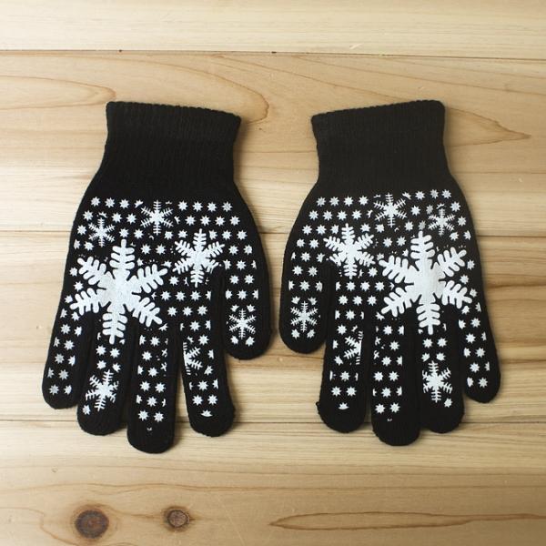 눈꽃 겨울 미끄럼 방지 장갑