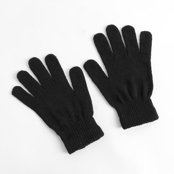 심플 겨울 방한 니트장갑(블랙)