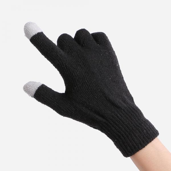 심플리 겨울 터치 니트장갑(블랙)