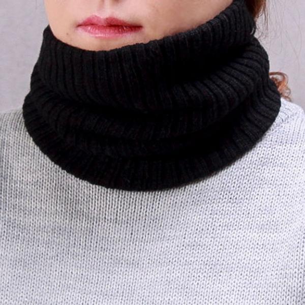 블랙 겨울 니트 넥워머 목도리(남녀공용)