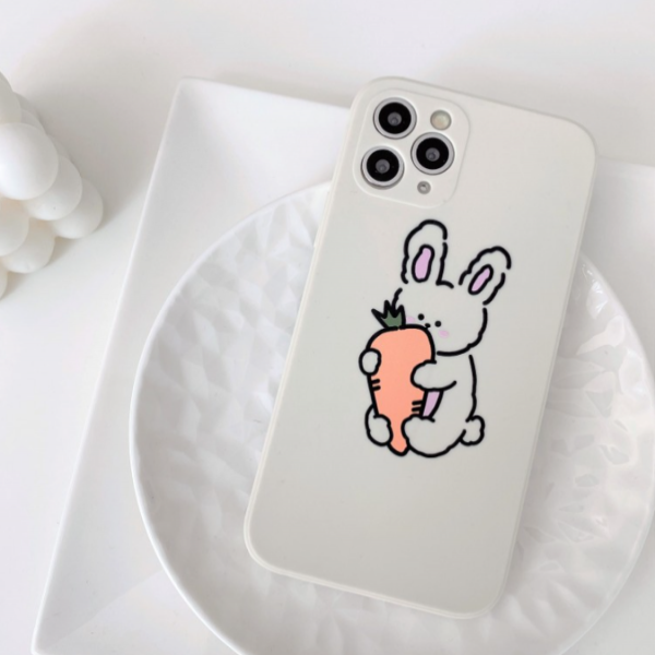 [반품불가]16 프로(iPhone 16 PRO) 당근토끼 투명 젤리 케이스