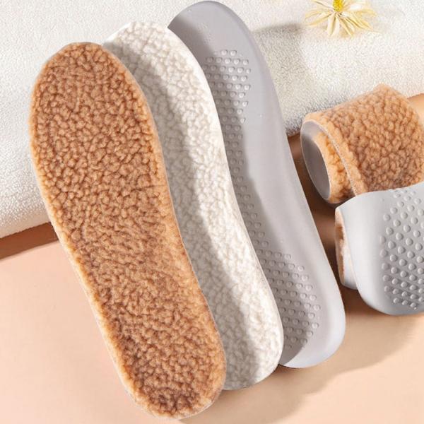 겨울 방한 도톰한 양털 라텍스 보온깔창