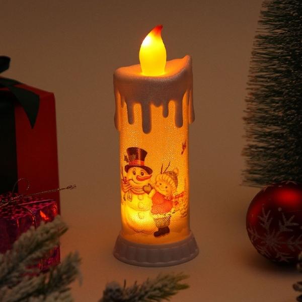 크리스마스 파티 소품 산타 눈사람 장식 촛불