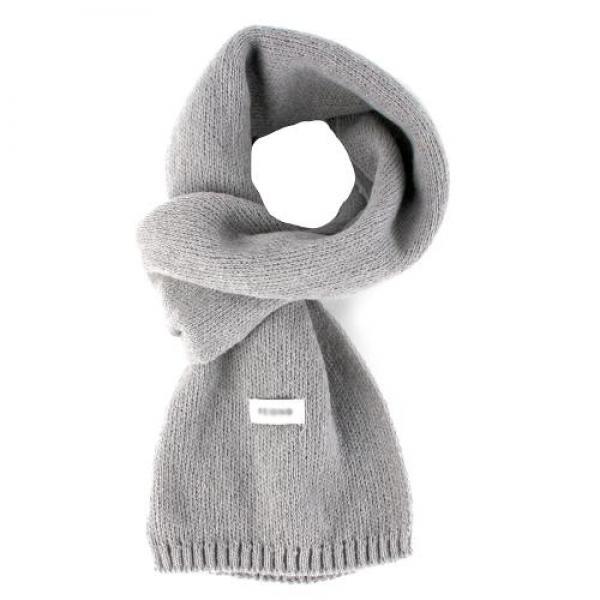 쁘띠 머플러 숏 미니 니트 목도리 그레이