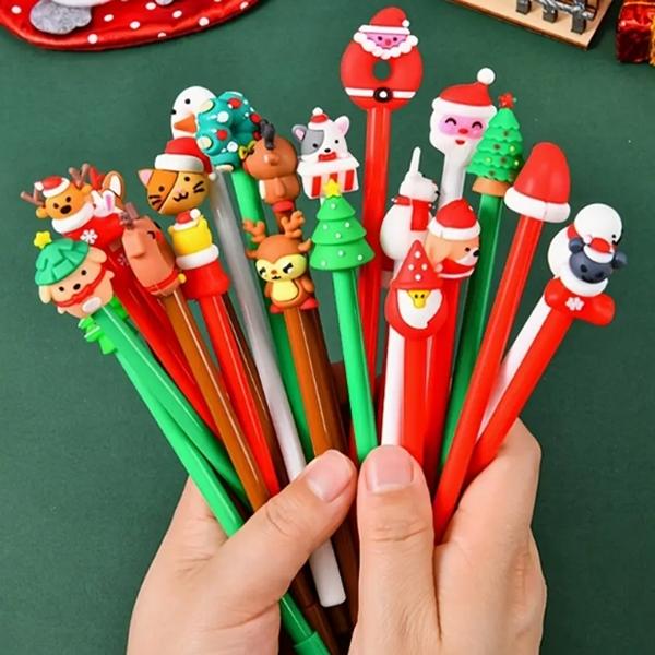 귀여운 크리스마스 피규어 랜덤 볼펜 (1개)