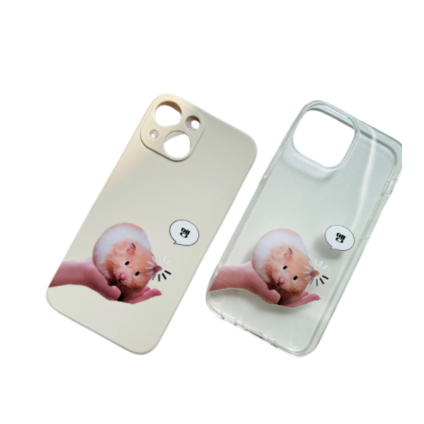 [반품불가]16 플러스(iPhone16 Plus) 햄스터 엥 투명 케이스